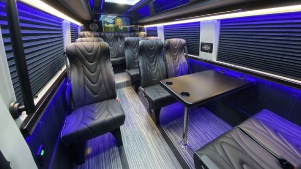 davie 18 passenger sprinter van interior